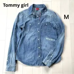 Tommy girl トミーガール デニムシャツ ダンガリーシャツ ステンシル