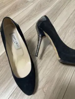 Jimmy choo ジミーチュウ スエード 蛇皮 パンプス