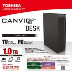 24時間連続録画対応1TB USB3.1接続外付ハードディスク静音＆省エネ
