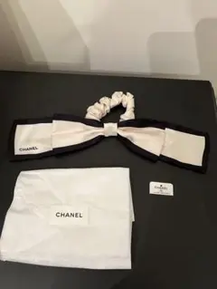 CHANEL リボンシュシュ ホワイト