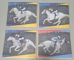 白毛馬一族色紙コレクション　４枚セット