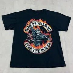 サンズオブアナーキー　死神　トップス　半袖　Tシャツ　古着　ブラック　黒　L