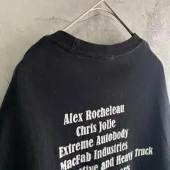 ATC 古着 アメリカ輸入 両面プリント Tシャツ 半袖 黒色 Lサイズ
