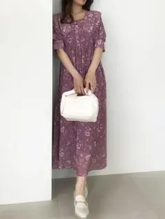 dazzlin コスモスカラーシフォンワンピース