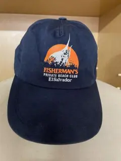 釣り fishing キャップ ビンテージキャップ ネイビー　オールドレトロ