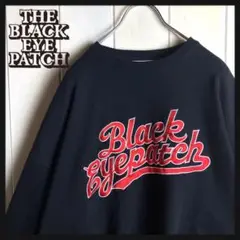 【人気Lサイズ】ブラックアイパッチ☆センタービッグ刺繍ロゴ入りスウェット 即完売