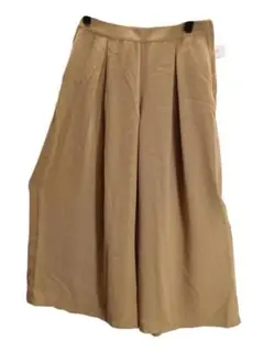 SS0167◇新品 ガウチョパンツ 無地 ゆったり 70-95サイズ ベージュ