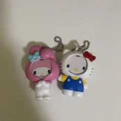 ハローキティ 顔ハメキーホルダー　ガチャガチャ