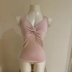 【送料込】フィットネス用ピンクトップス クロスストラップ