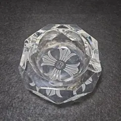 【未使用】バカラ × クロムハーツ コラボ灰皿　クリスタル　直径約17cm 未使用】バカラ × クロムハーツ コラボ灰皿 クリスタル 直径約