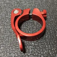 新品・特価❗️ 自転車 軽量 QRシートクランプ φ34.9mm用 アルミ 赤