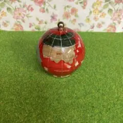 ピィアース　天然石　地球儀　ペーパーウェイト　レッド　お祝い　インテリア　置物