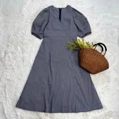 美品 SHIPS any シップスエニィ ロングワンピース ストライプ