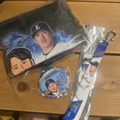 隅田知一郎 西武 ライオンズ ガチャ 缶バッジ キーホルダー