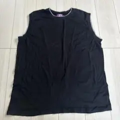 T19 ブラック ノースリーブタンクトップ
