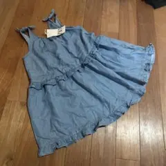 新品タグ付♡ZARA♡薄手デニムワンピース ジャンパースカート110.120