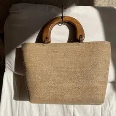 麻のバッグ