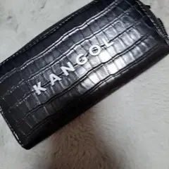 KANGOL クロコダイル風 ブラック長財布