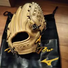 美品!ミズノプロ 限定 ブロンド 内野手 軟式グローブ
