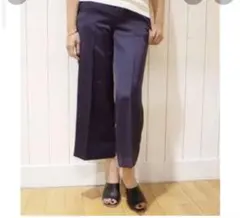 ドゥーズィエムクラス ダブルサテンクロップドパンツ