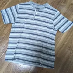 Eddie Bauer ストライプ Tシャツ Mサイズ　エディーバウアー