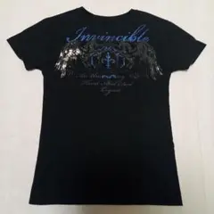 LAGUST ラガス 美品！ VネックストーンS/Sカットソー ブラックサイズ2