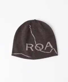 ROA Beanie Logo Dark Brown/ oldflame