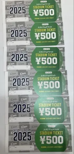 埼玉西武ライオンズ　ベルーナドーム　スタジアムチケット
