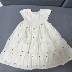 プティマイン ハート柄ワンピース 80cm