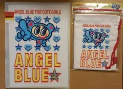 ANGEL BLUE クリア6ポケットファイルA4&巾着セット