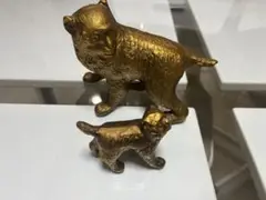 猿の親子　置物