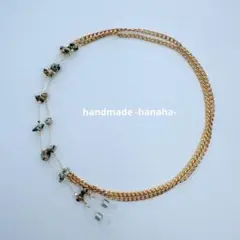 ˚.꒰ new ꒱.˚眼鏡チェーン　ストラップ　さざれ石