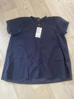 無印良品　強撚ボイル　フレンチスリーブブラウス　Mサイズ