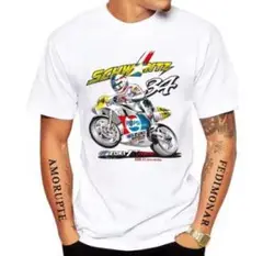 PEPSI SUZUKI RGVΓ500 ケビン・シュワンツ プリント Tシャツ