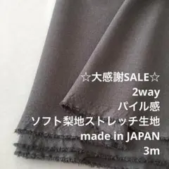 A9X/5781-03◆3m 感謝祭/ポリ系ソフト梨地ストレッチ生地/アパレル