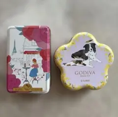 缶のみ　サブレミシェル　ヴォヤージュサブレ　パリ　GODIVA G CUBES