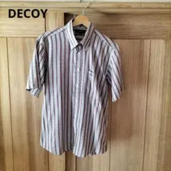 DECOY　デコイ　メンズ　ストライプ　半袖シャツ
