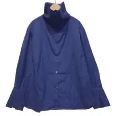 Caban ハイネックシャツ コットン ネイビー