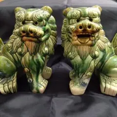 ペアシーサー置物 縁起物　インテリア置物　沖縄　魔除け