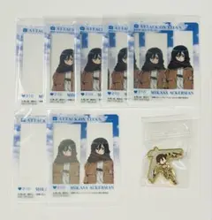 進撃の巨人 進撃 ミカサ SNS風クリアカード ピンバッジ