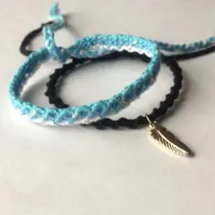 ☆ミサンガ☆ 2本セット フェザー