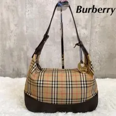 希少 バーバリー ショルダーバッグ ノバチェック シャドーホース チャーム付