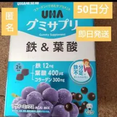 お値下げ中！特価！UHA味覚糖　グミサプリ　鉄＆葉酸　50日分（5袋）