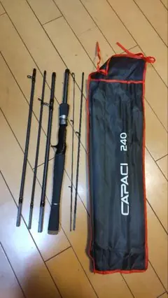 釣竿 キャスティングロッド 6本継ぎ 2.4m CAPACI 240