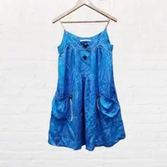 DIANE von FURSTENBER キャミワンピース S4 ブルー青