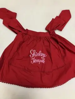 Shirley Temple 赤色リボンスカートフリフリ　ギャザーたっぷり120