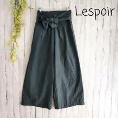 ワイドパンツ　Mサイズ　ハイウエスト リボンベルト ウエストゴム