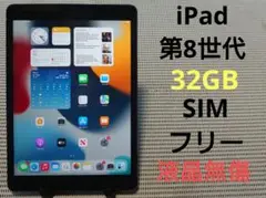 完動品SIMフリー液晶無傷iPad第8世代(A2429)本体32GBグレイ送料込
