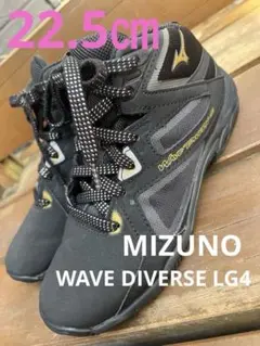 ミズノ　WAVE DIVERSE LG4 ブラック×ゴールド 22.5㎝