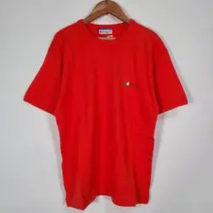 【新品・未使用】kaepa ケイパ メンズ 半袖Tシャツ 赤オレンジ プリントM